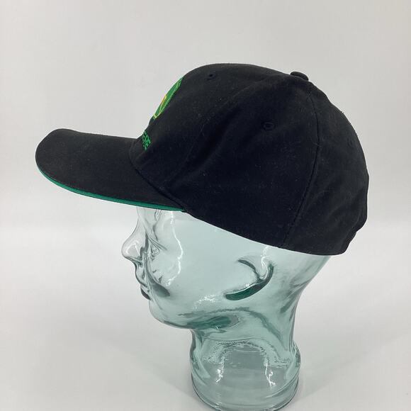 John Deere Adjustable Size Cap Hat Black Green Yellow 146 - Picture 3 of 8